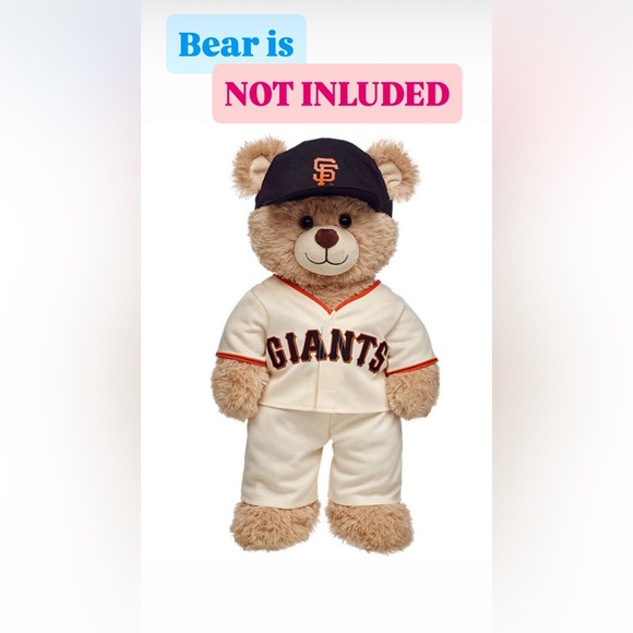 Build-A-Bear Workshop MLB San Francisco Giants 3 piece Outfit RARE HTF RETIRED - Picture 1 of 10